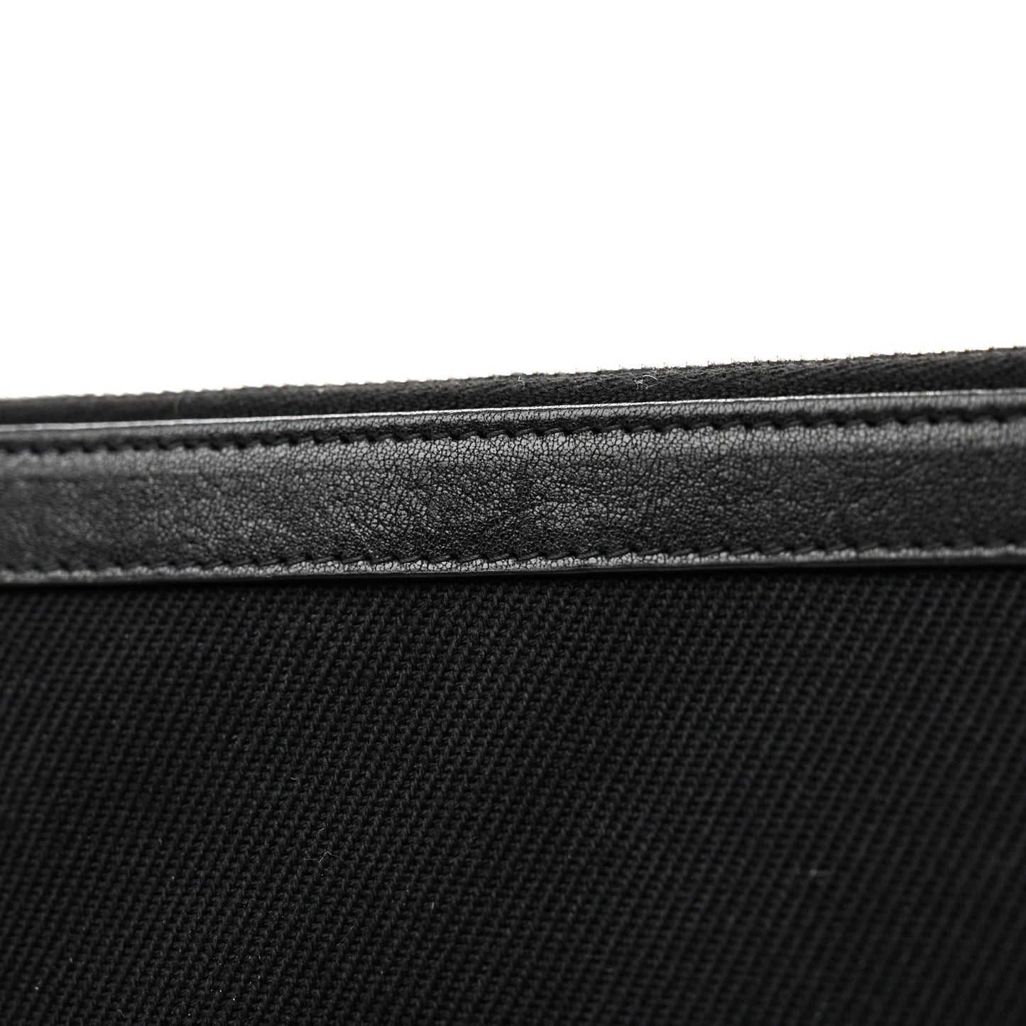 Linen Canvas Rive Gouche Zipped Pouch Black