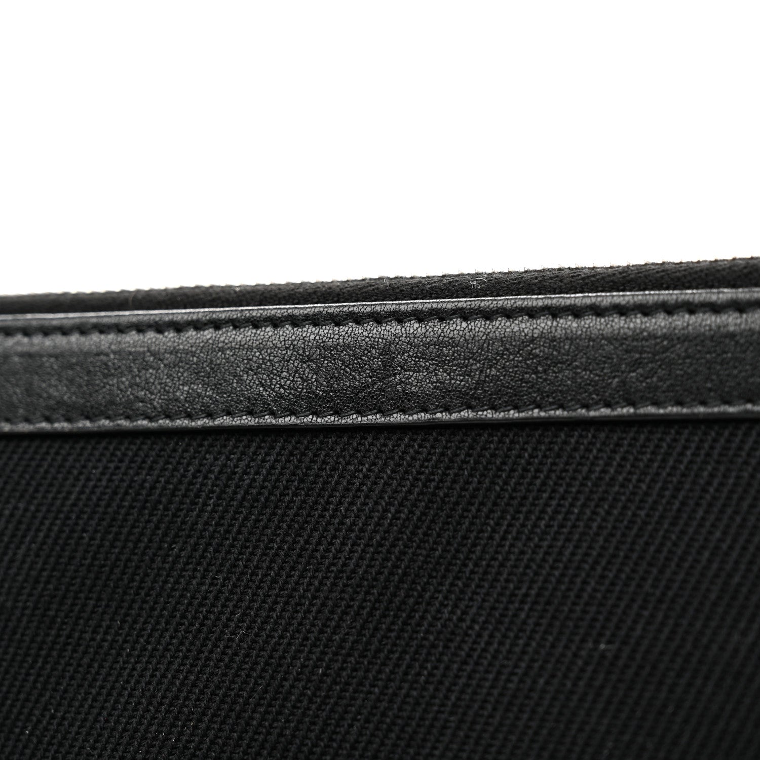 Saint Laurent Linen Canvas Rive Gouche Zipped Pouch Black 9 of 9