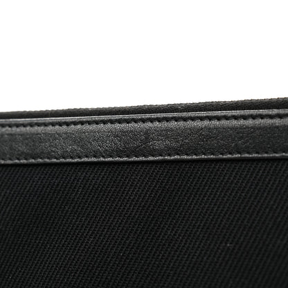 Saint Laurent Linen Canvas Rive Gouche Zipped Pouch Black 9 of 9