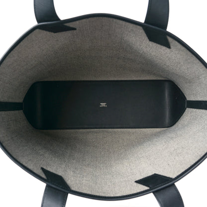 Hermes Swift H Canvas Cabas H En Biais 40 Black Ecru 5 of 11