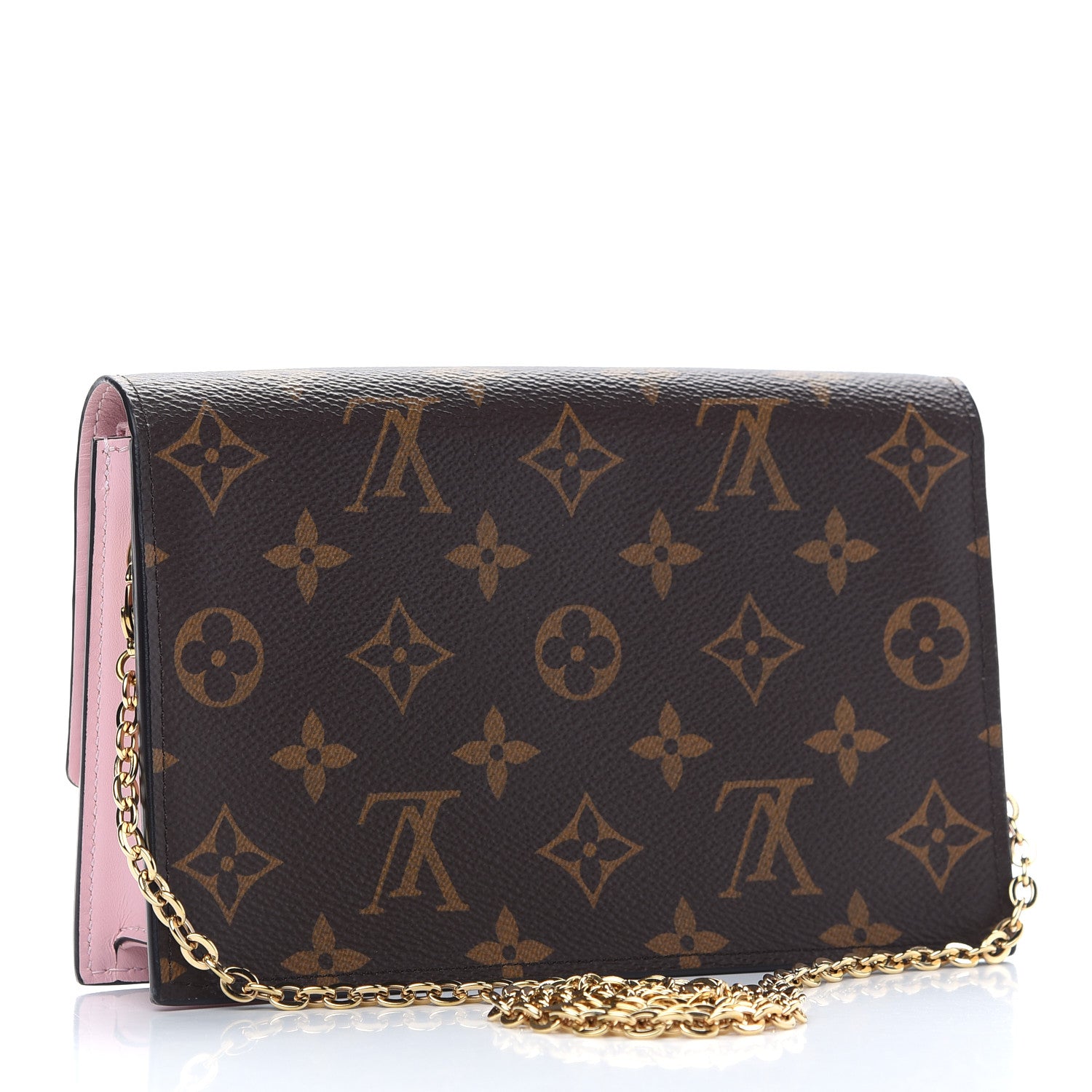 Louis Vuitton Monogram Flore Chain Wallet Rose Ballerine 3 of 8