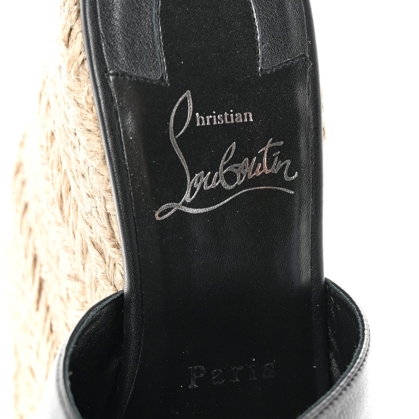 Calfskin Ariella Zeppa 130 Espadrille Sandals 37 Black Naturel