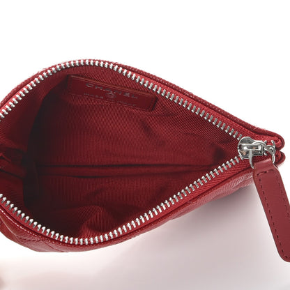 Chanel Caviar Quilted Small Cosmetic Case Dark Red 5 of 8