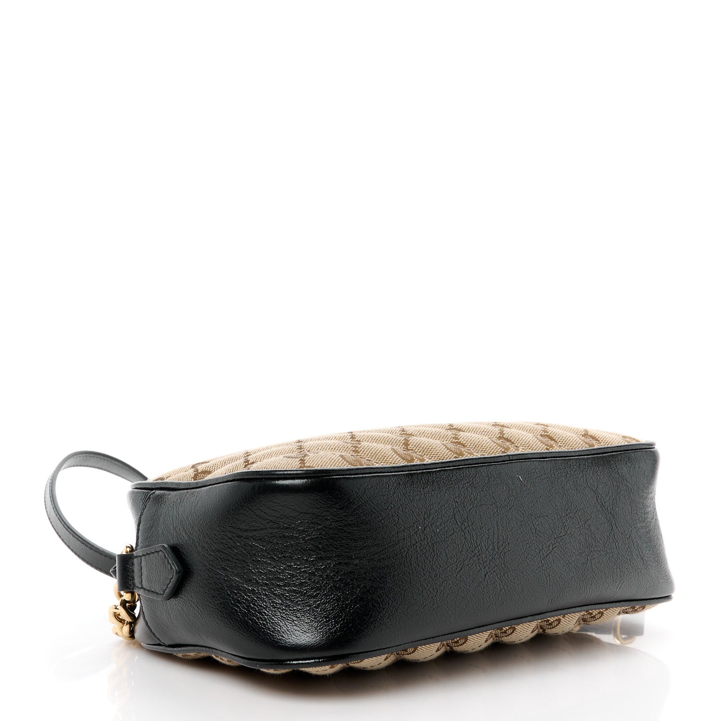 Monogram Matelasse Diagonal Small GG Marmont Chain Shoulder Bag Beige Black