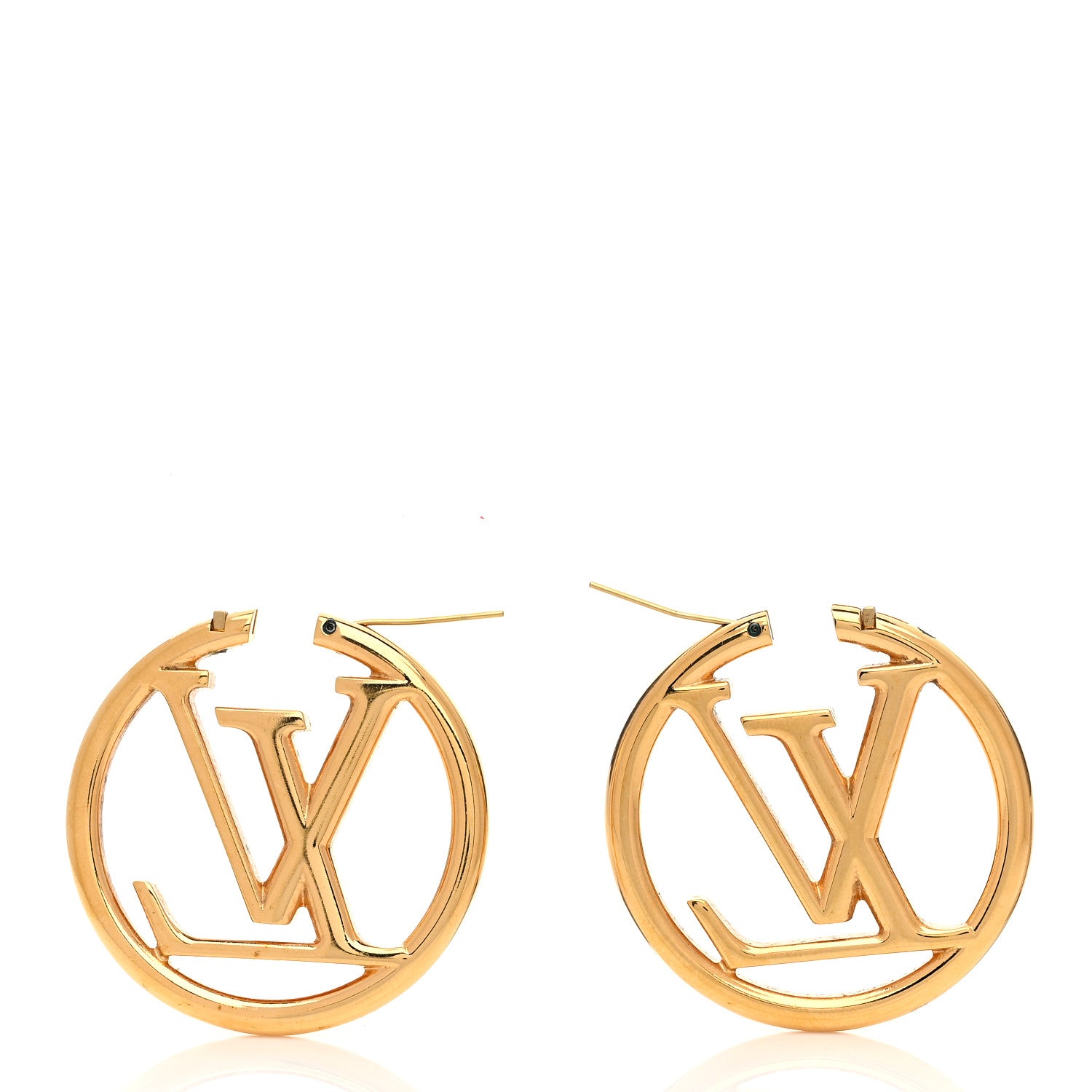 Louis Vuitton Louise Hoop Earrings Gold 3 of 4