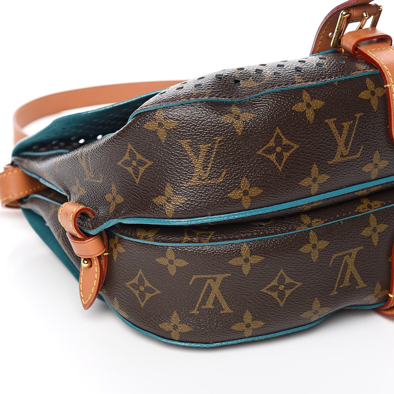 Louis Vuitton Monogram SC Flore Saumur Teal 9 of 10
