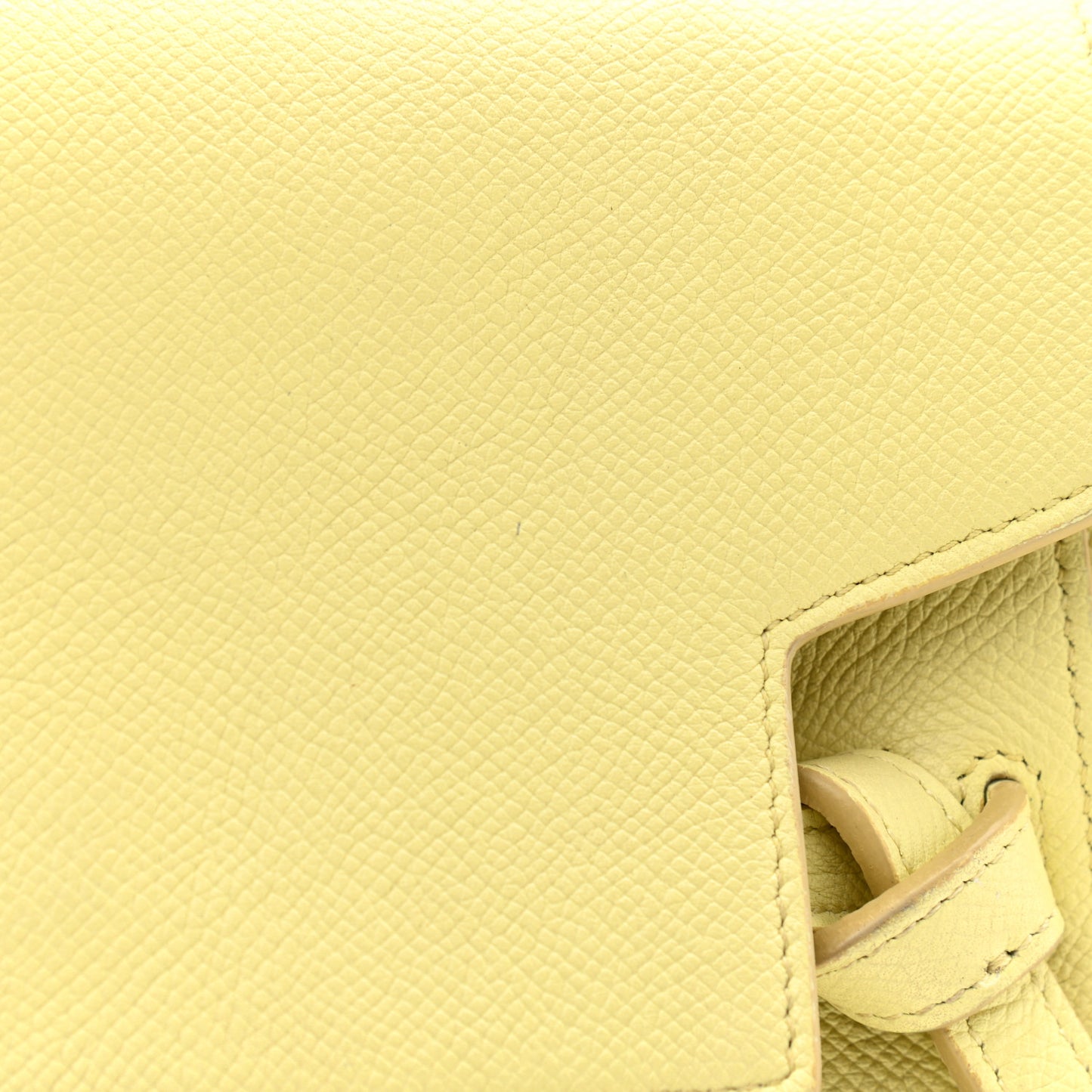 Grained Calfskin Micro Belt Bag Bergamote