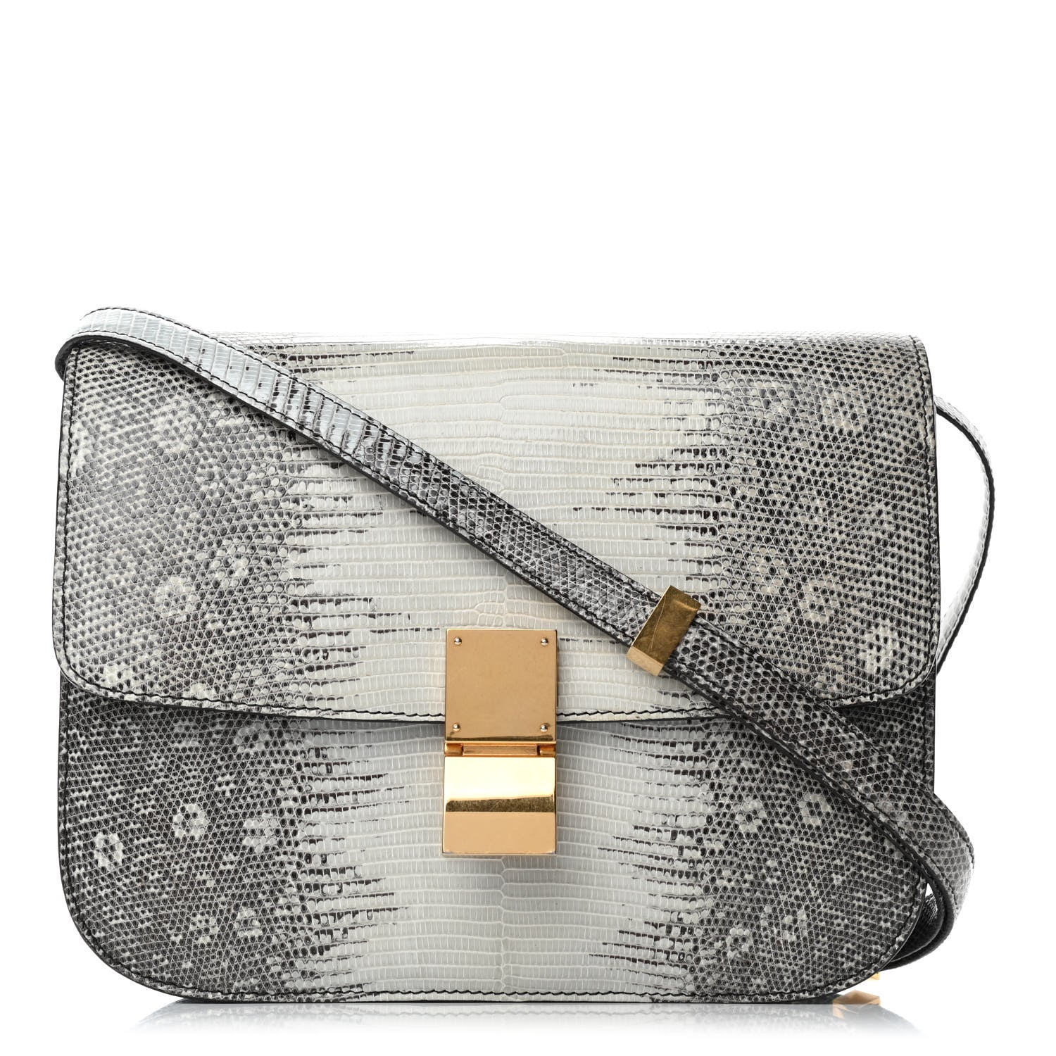 Celine Lizard Medium Classic Box Flap Bag Mineral 1 of 5