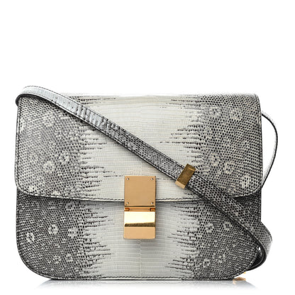 Celine Lizard Medium Classic Box Flap Bag Mineral 1 of 5