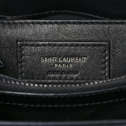 Saint Laurent Calfskin Y Quilted Monogram Monochrome Small Loulou Chain Satchel Black 6 of 9