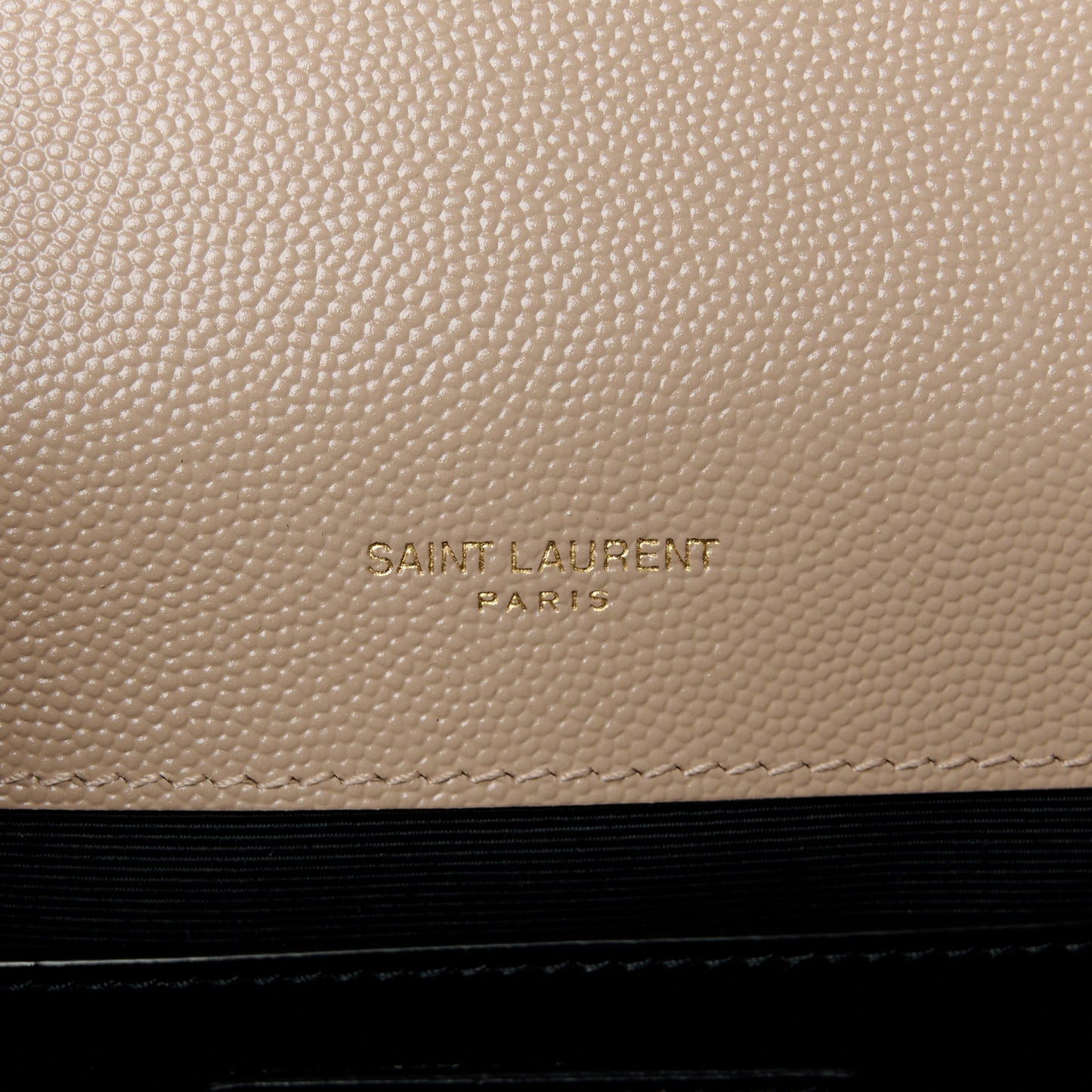 Grain De Poudre Textured Mixed Matelasse Medium Triquilt Monogram Satchel Dark Beige