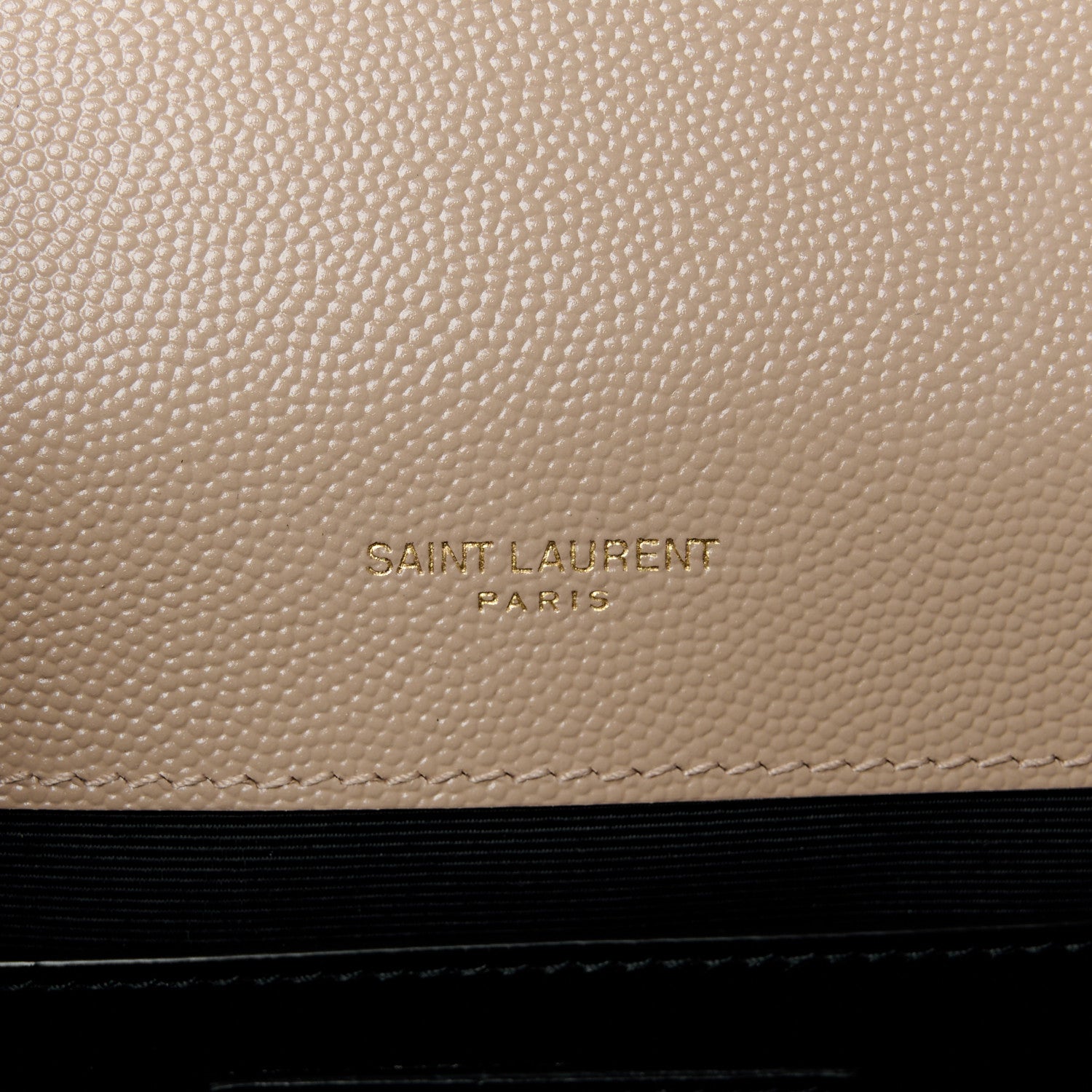 Saint Laurent Grain De Poudre Textured Mixed Matelasse Medium Triquilt Monogram Satchel Dark Beige 6 of 12