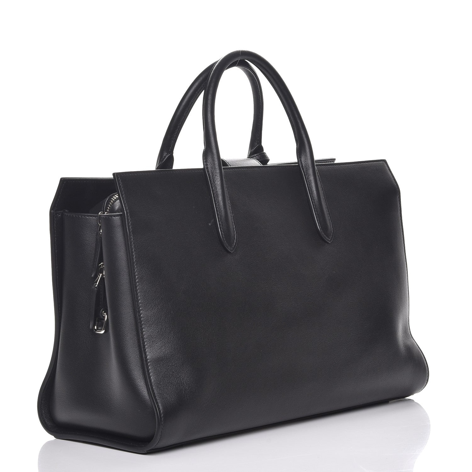 Saint Laurent Calfskin Large Jane Tote Bag Black 3 of 8