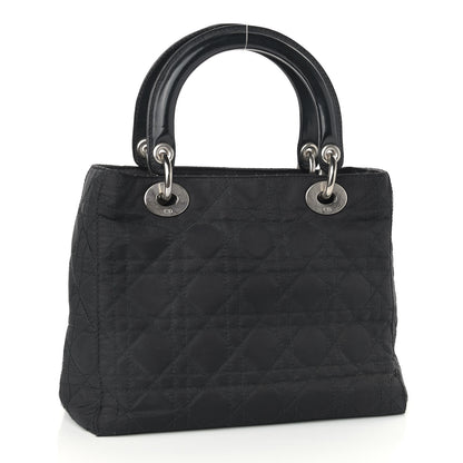 Christian Dior Nylon Cannage Medium Lady Dior Black 3 of 10
