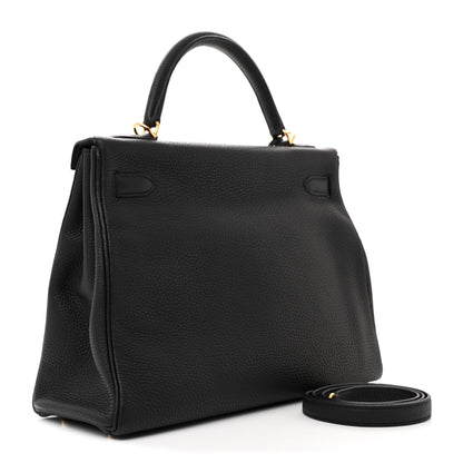 Hermes Togo Kelly Retourne 32 Black 3 of 15