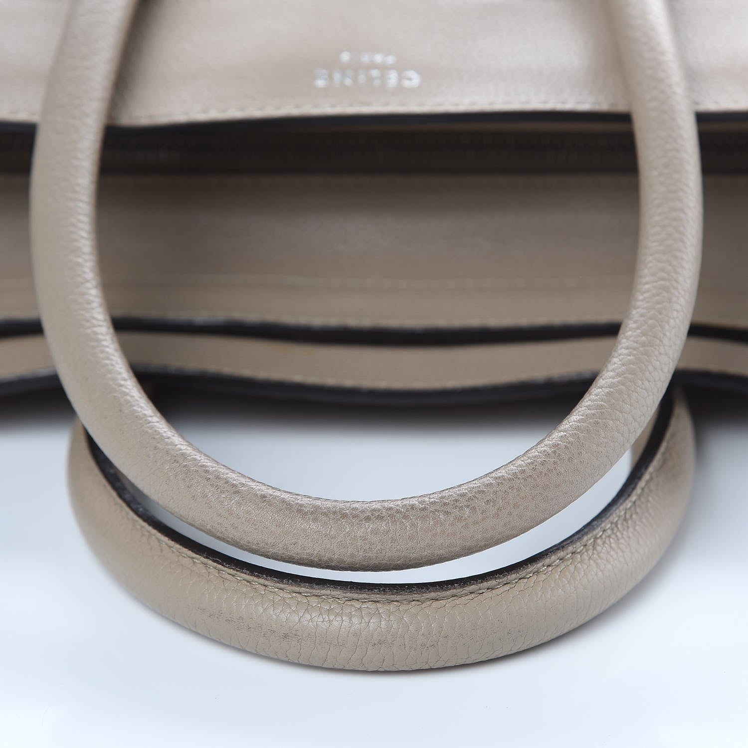 Celine Drummed Calfskin Mini Luggage Dune 10 of 21