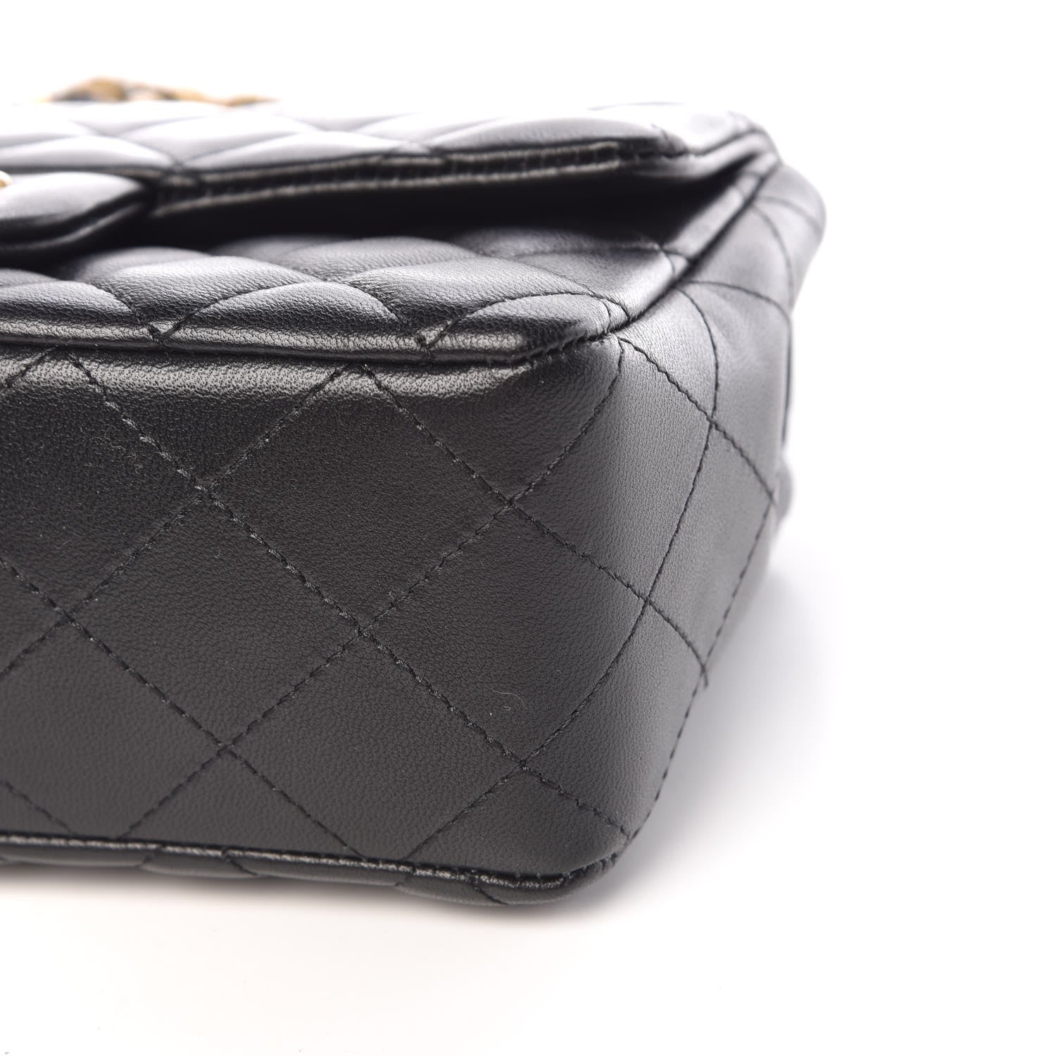 Chanel Lambskin Quilted Mini Rectangular Flap Black 10 of 11