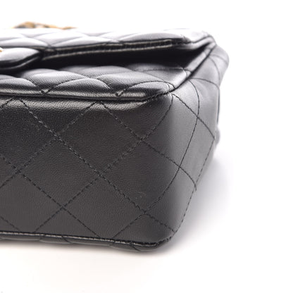 Chanel Lambskin Quilted Mini Rectangular Flap Black 10 of 11