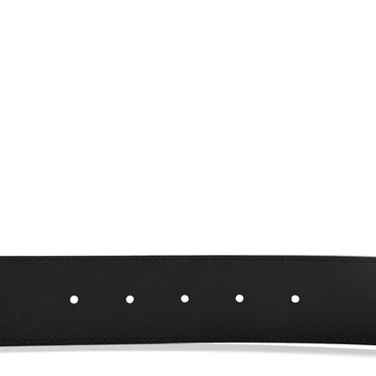 Gucci GG Supreme Monogram Selleria Calfskin Interlocking G 40mm Belt 95 38 Black Grey 4 of 6