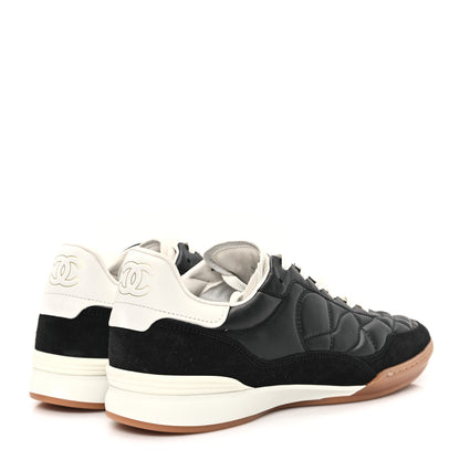 Chanel Suede Calfskin Quilted Sneakers 40 Black 5 of 9