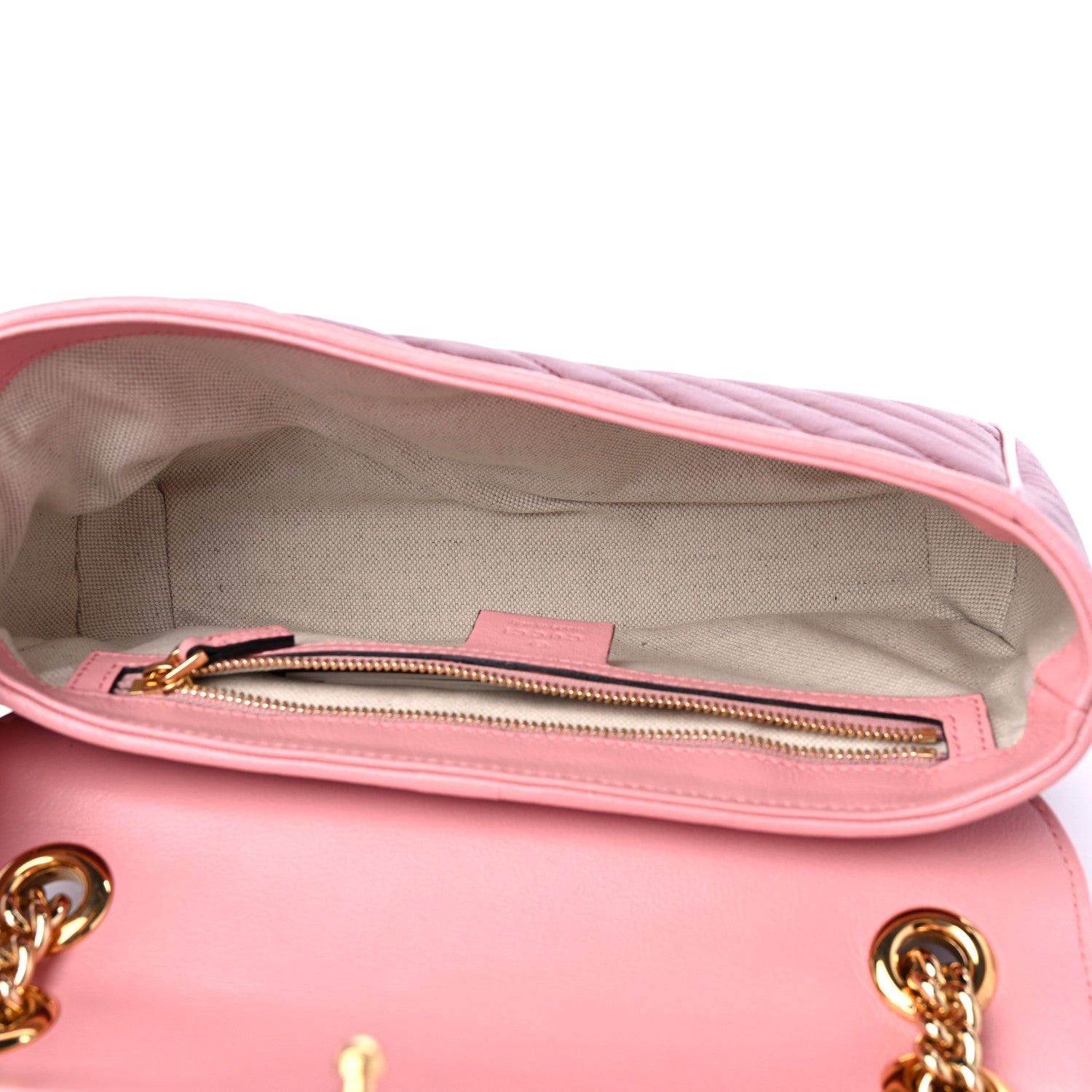 Gucci Azalea Calfskin Enamel Matelasse Diagonal Small Torchon GG Marmont Shoulder Bag New Cherry Red Wild Rose 5 of 9