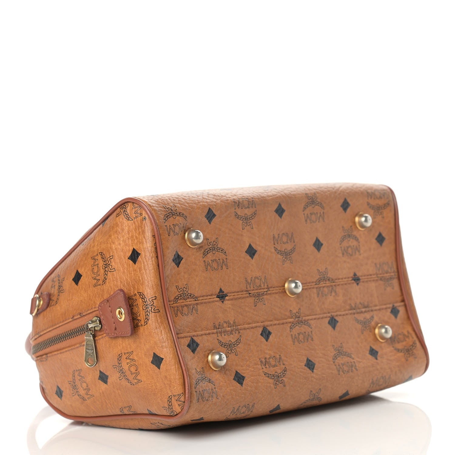 MCM Visetos Essential Boston Bag Cognac 3 of 22