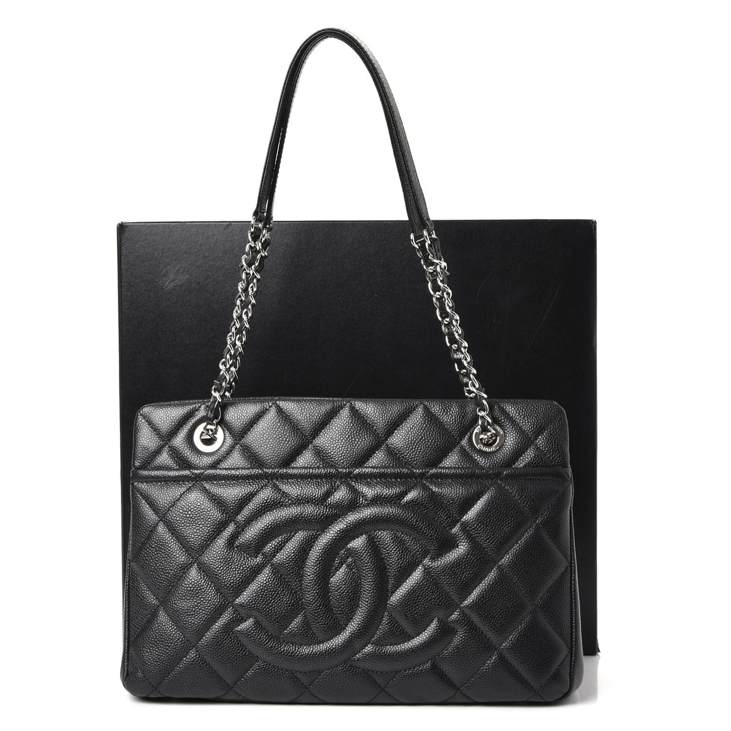 Caviar Quilted Timeless CC Tote Black
