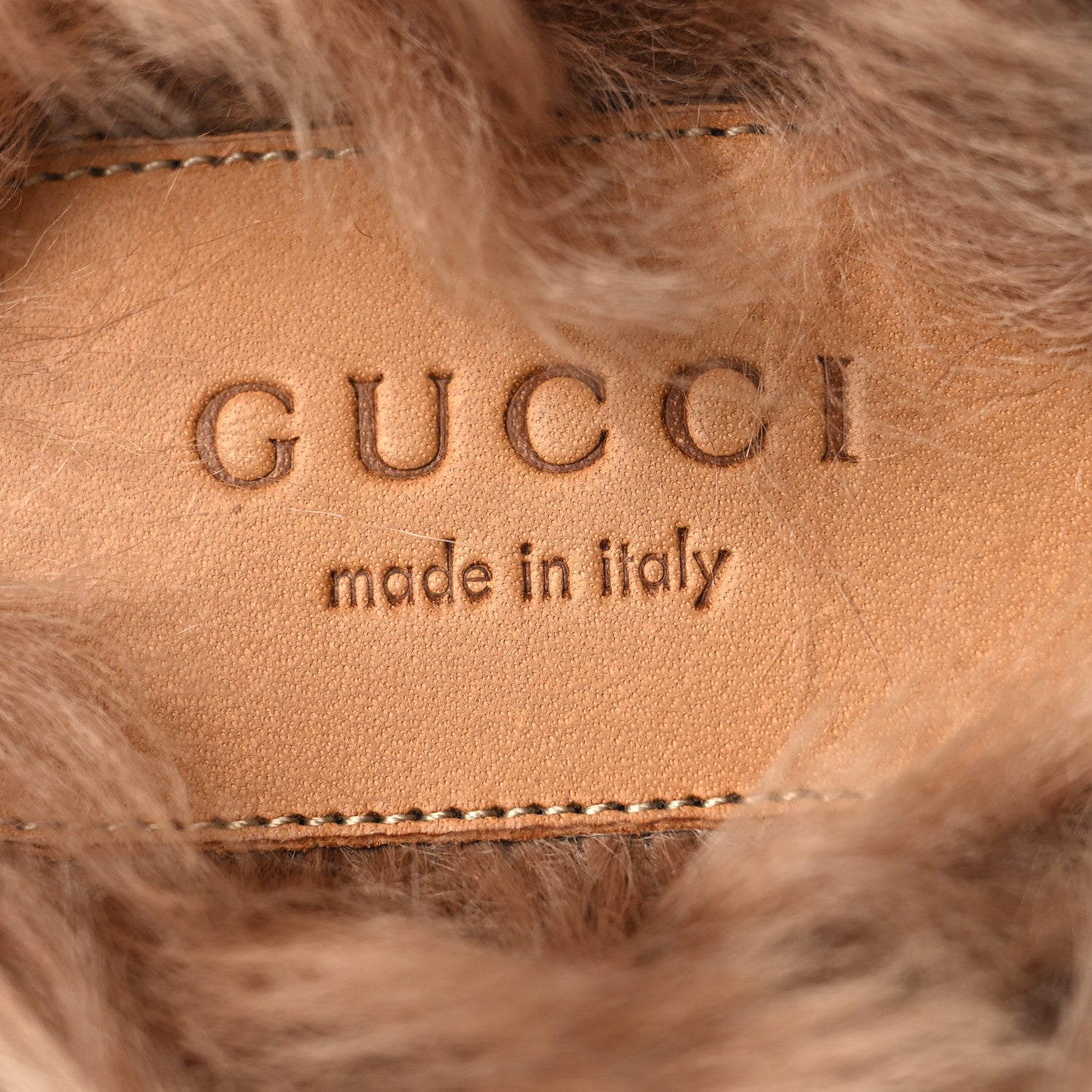 Gucci Calfskin Fur Womens Princetown Slippers 35 Black 8 of 8