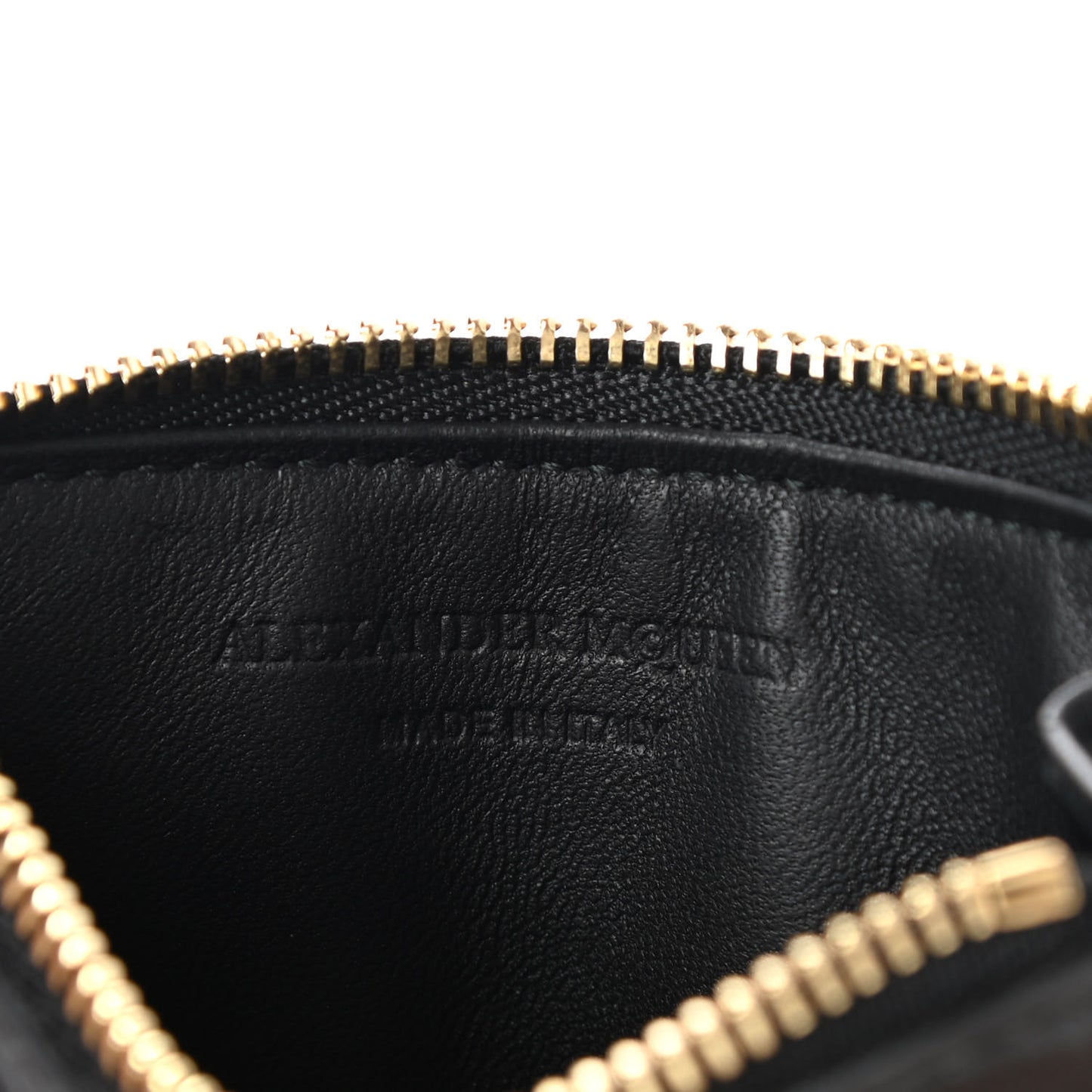 Calfskin Crocodile Embossed Card Holder Wallet Black