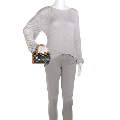 Louis Vuitton Monogram Multicolor Mini Sac HL Speedy Black 2 of 6
