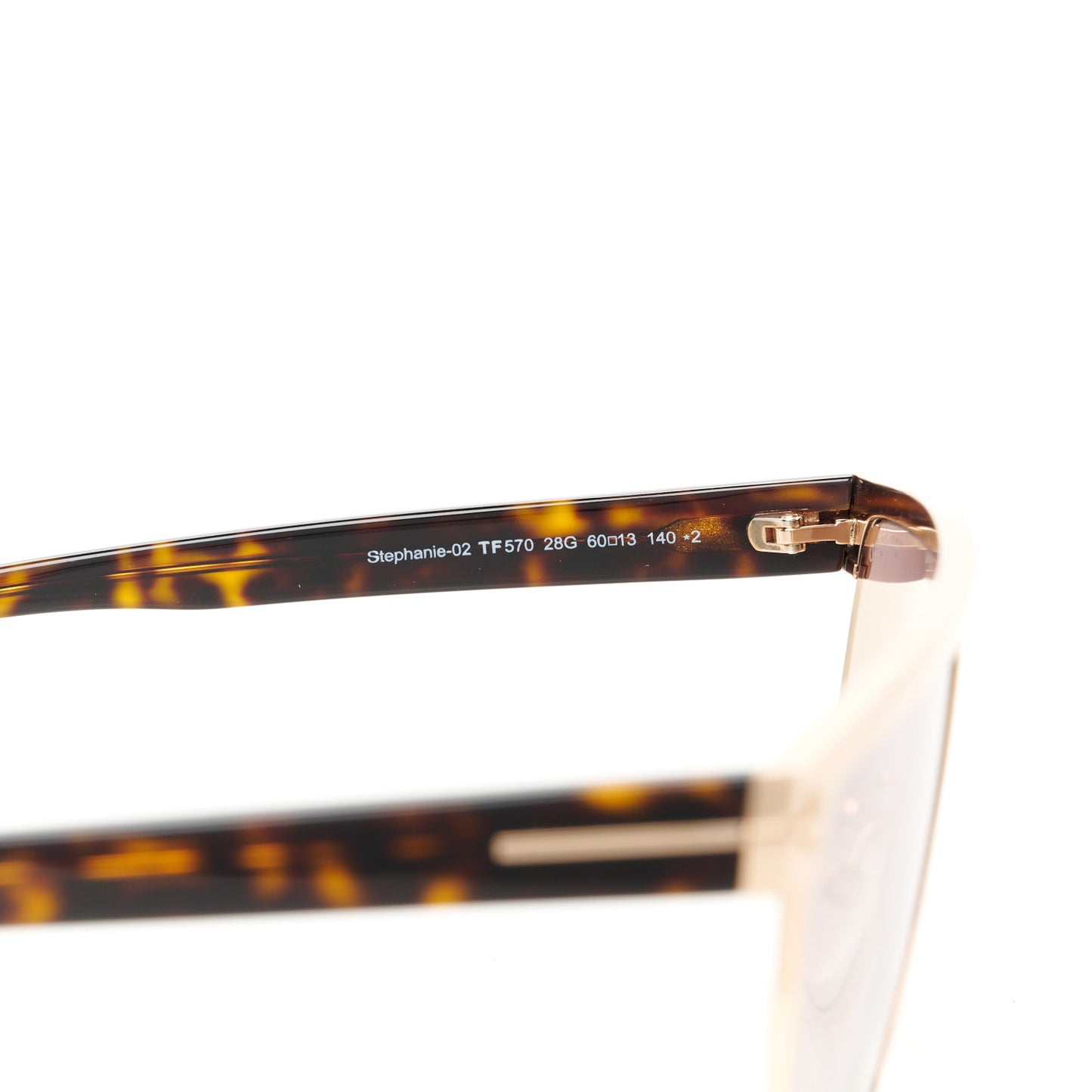 Stephanie Sunglasses TF570 Gold Havana