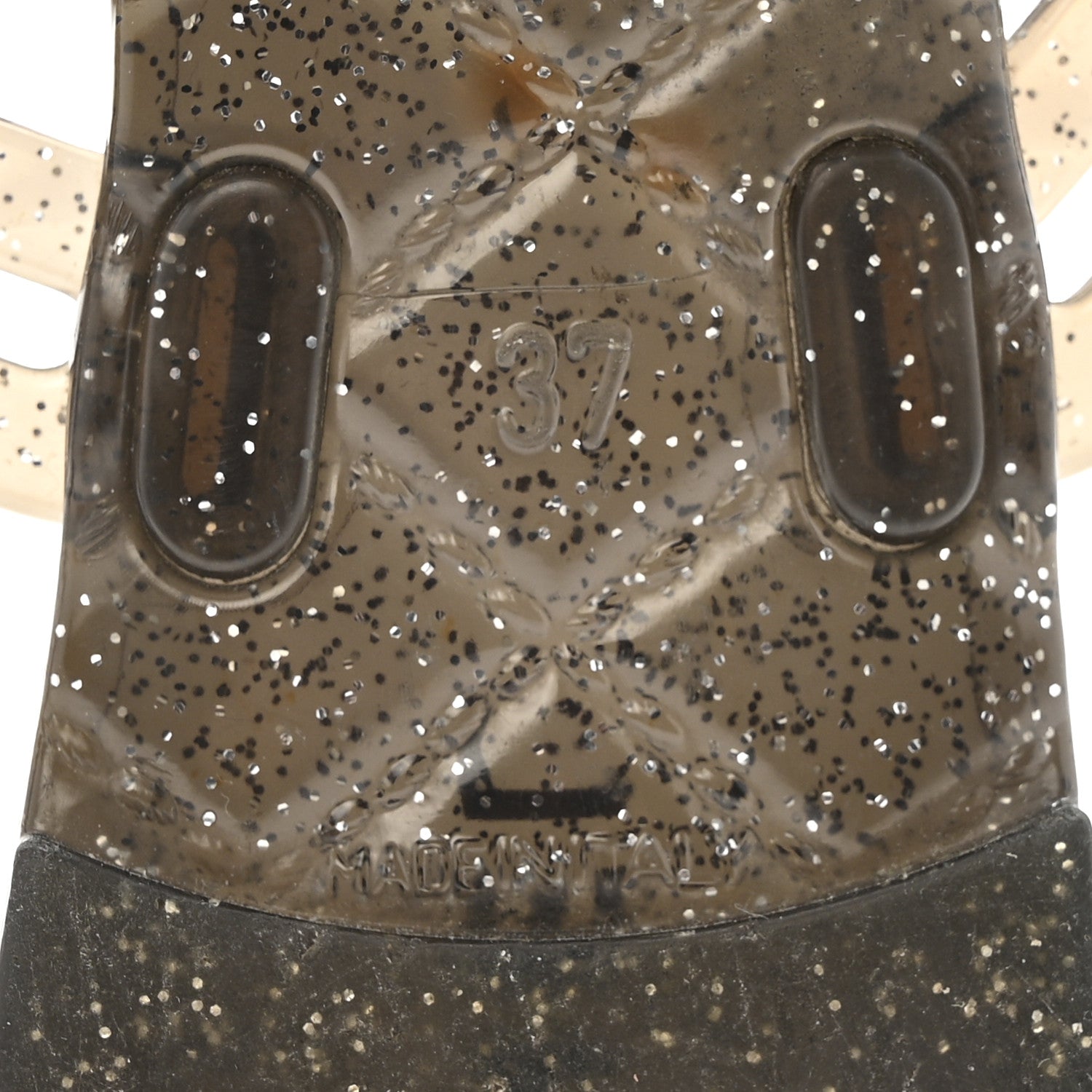 Chanel Glitter Jelly Camellia Thong Sandals 37 Black 8 of 10