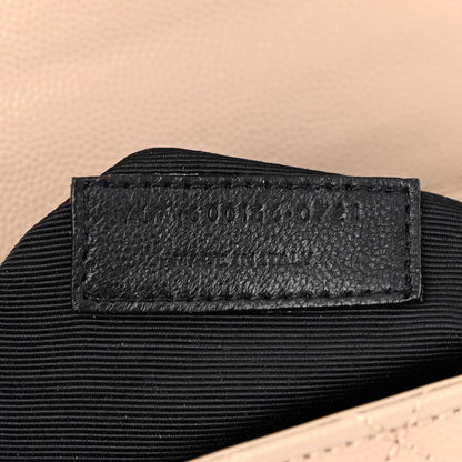 Saint Laurent Grain De Poudre Mixed Matelasse Large Triquilt Monogram Satchel Beige 7 of 14