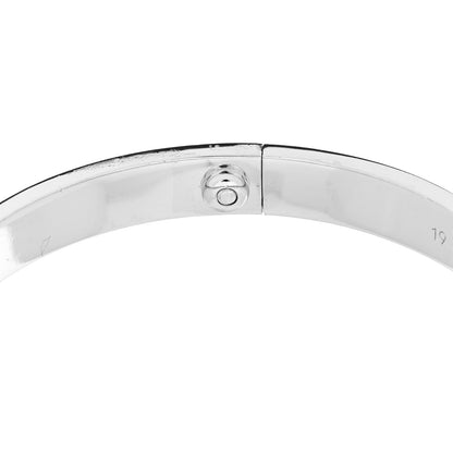 Cartier 18K White Gold 4 Diamond Love Bracelet 19 7 of 9