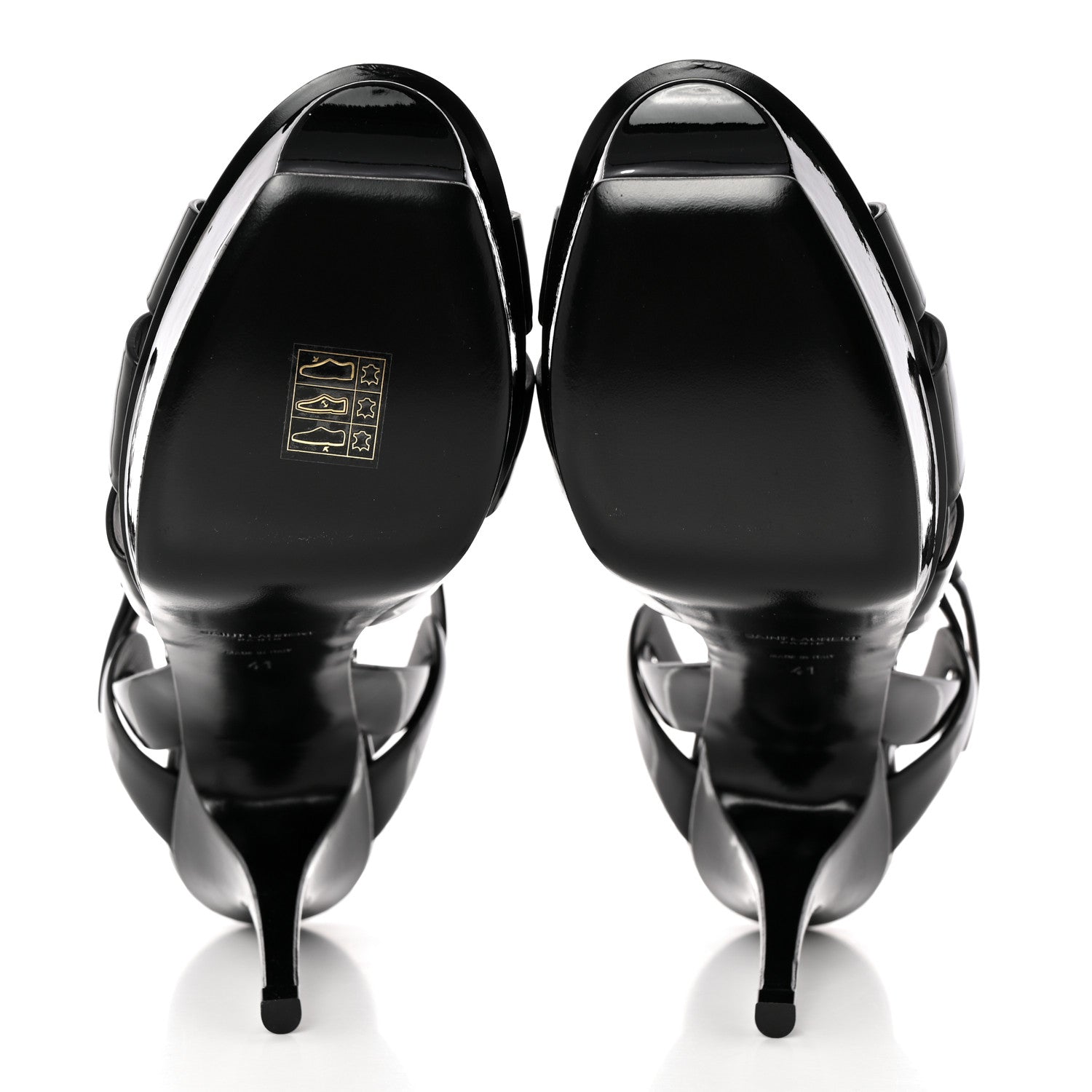 Saint Laurent Patent Tribute 105 Platform Sandals 41 Black 5 of 10