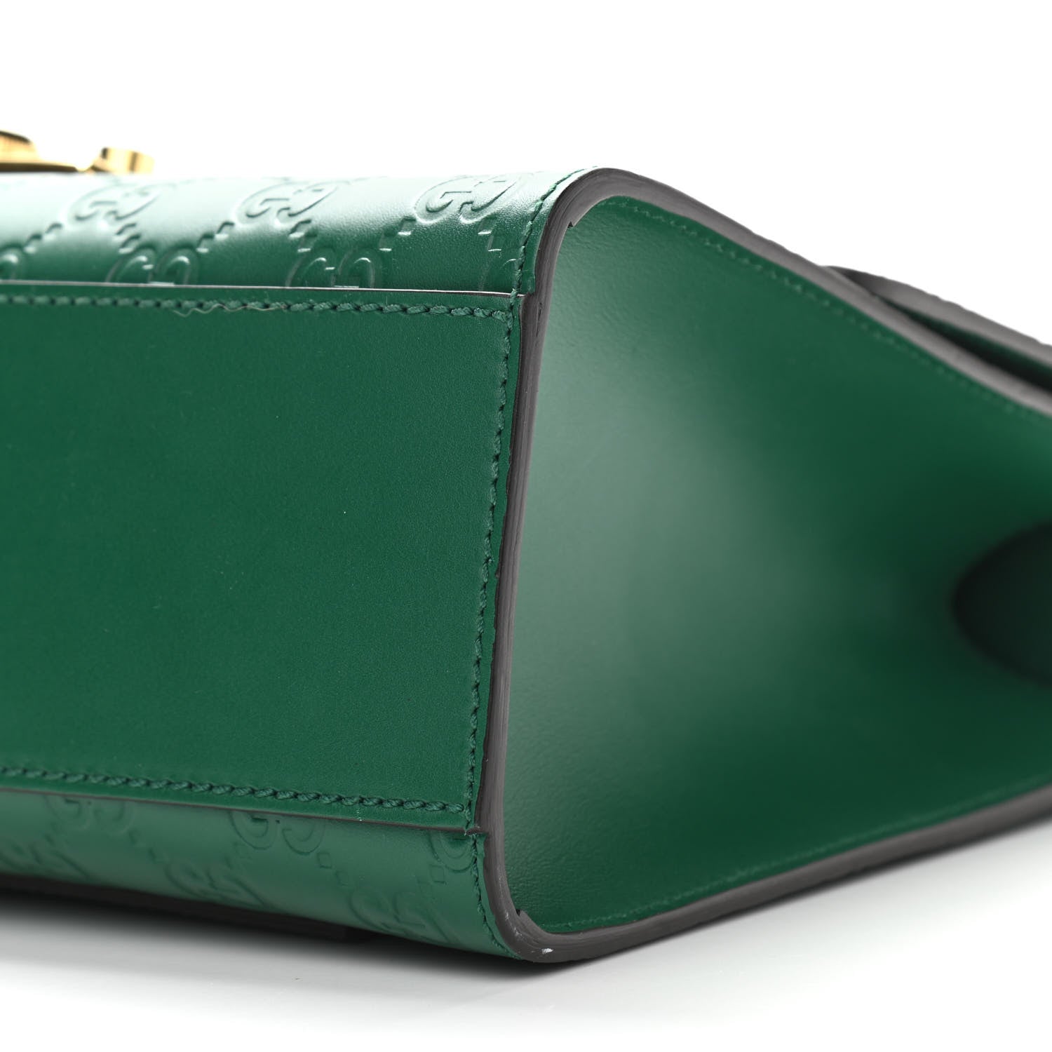 Gucci Guccissima Medium Padlock Shoulder Bag Emerald 9 of 9
