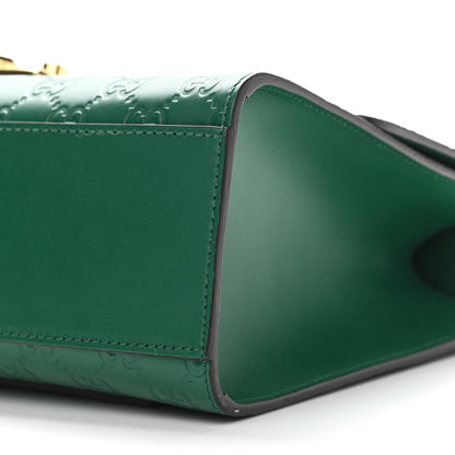 Gucci Guccissima Medium Padlock Shoulder Bag Emerald 9 of 9