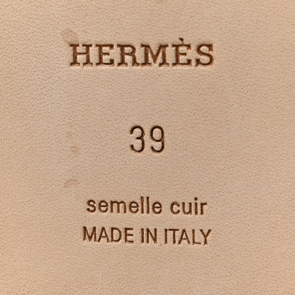 Hermes Box Calfskin Oran Sandals 39 Beige Nude 6 of 7