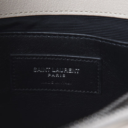Saint Laurent Sheepskin Matelasse Chevron Monogram Medium College Bag Rose Antic 5 of 13