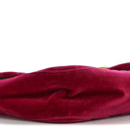 Gucci Velvet Matelasse Panther Embroidered Medium GG Marmont Shoulder Bag Raspberry Rose 9 of 12