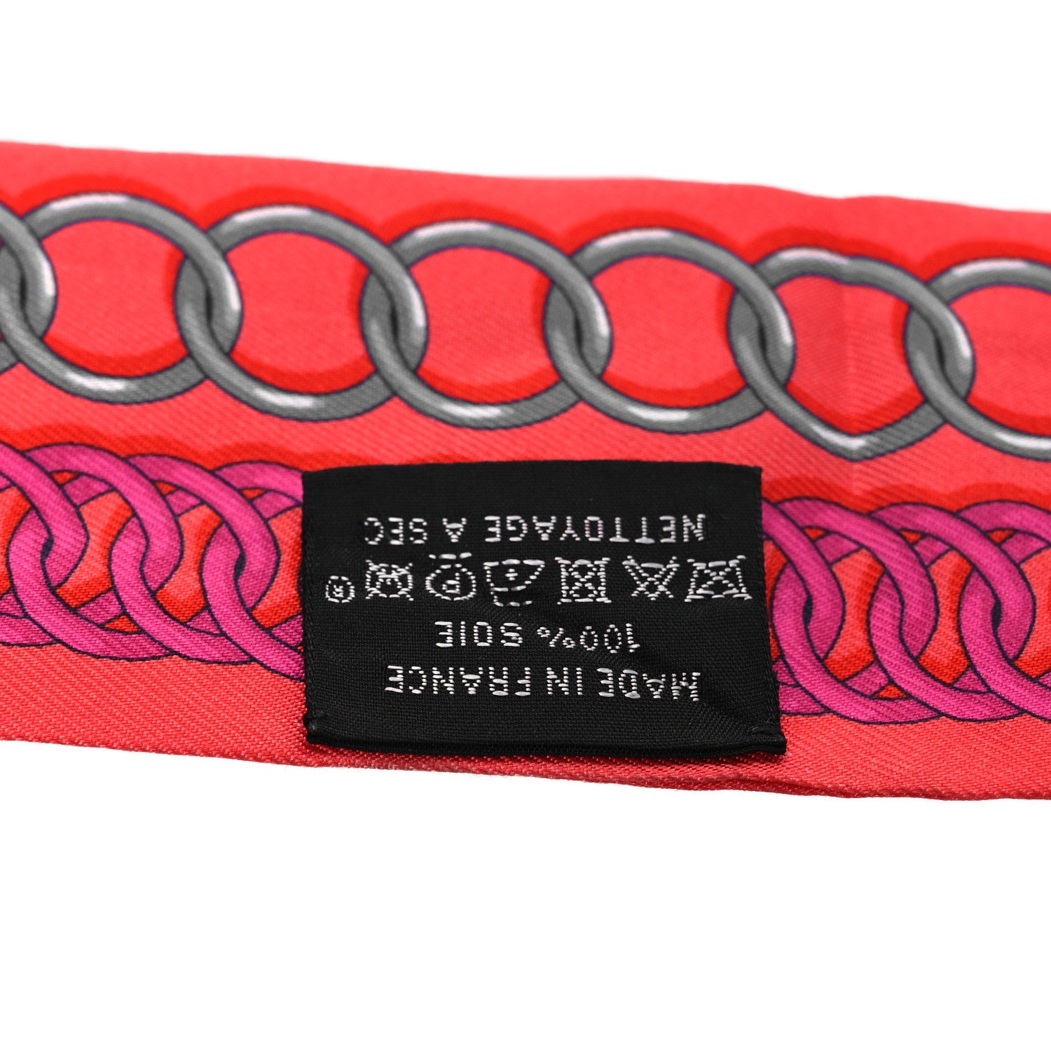 Hermes Silk Maillons Twilly Rouge Indigo Fuchsia 3 of 5