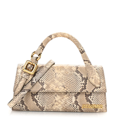 Jacquemus Snakeskin Le Chiquito Boucle Long Beige 1 of 10