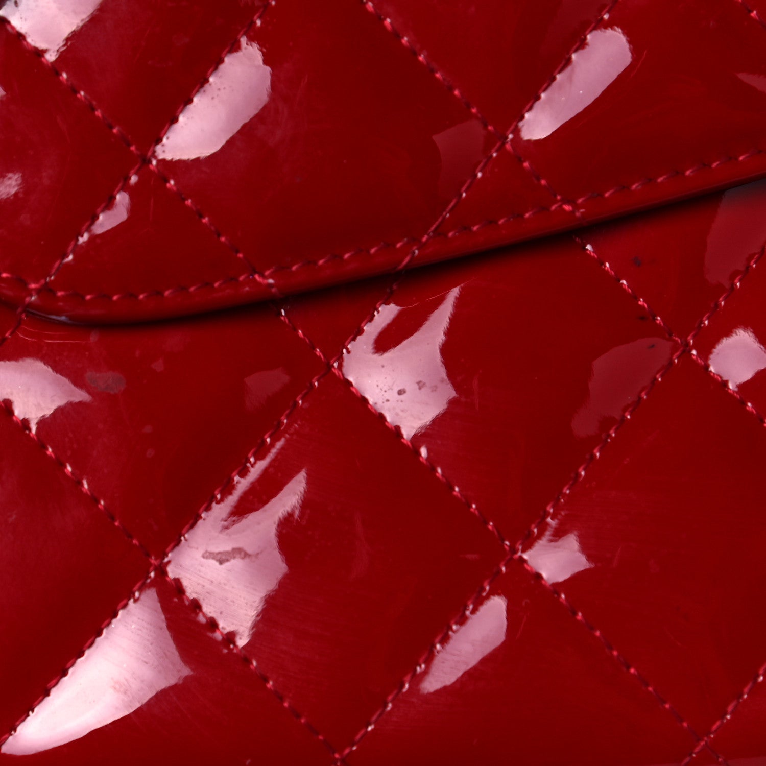 Chanel Patent Jumbo Single Flap Red 16 of 16