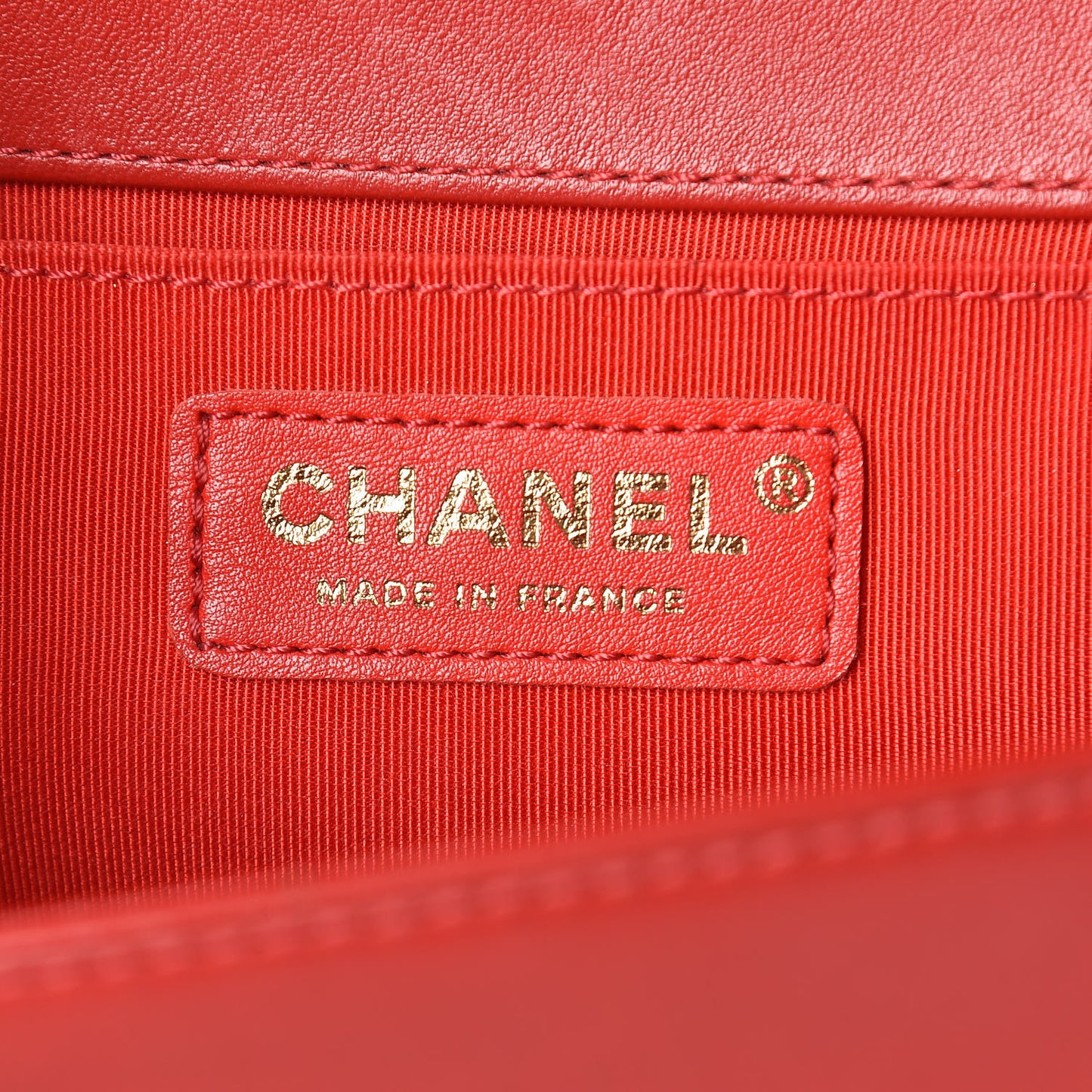 Lambskin Quilted Medium Boy Flap Red