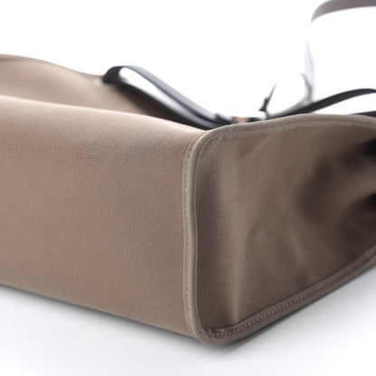 Hermes Vache Hunter Toile Herbag Zip 31 PM Etoupe Bleu Saphir 8 of 11