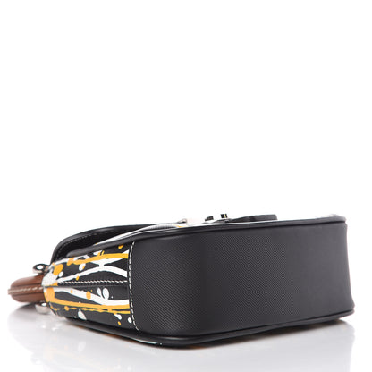 Burberry Trench Calfskin Splash Print Mini DK88 Top Handle Bag Black 4 of 10