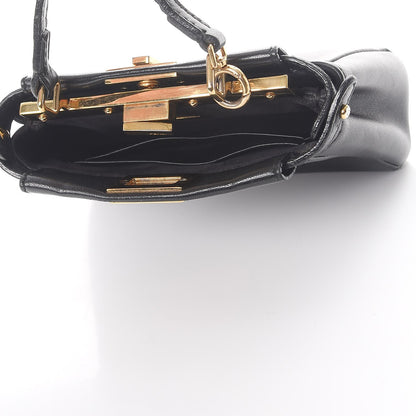 Fendi Nappa Micro Peekaboo Iconic Satchel Black 5 of 12