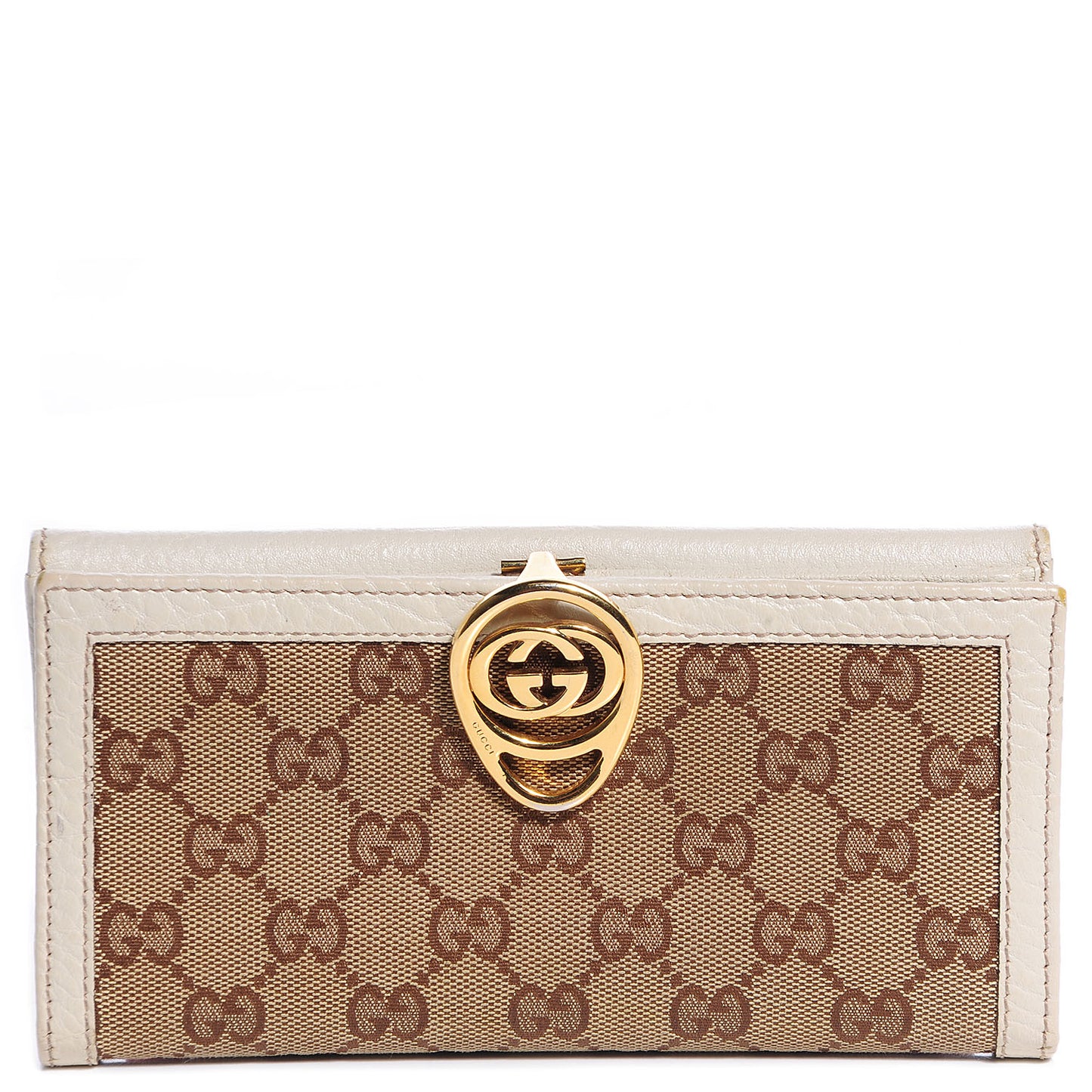Monogram Interlocking GG Continental Wallet Off White