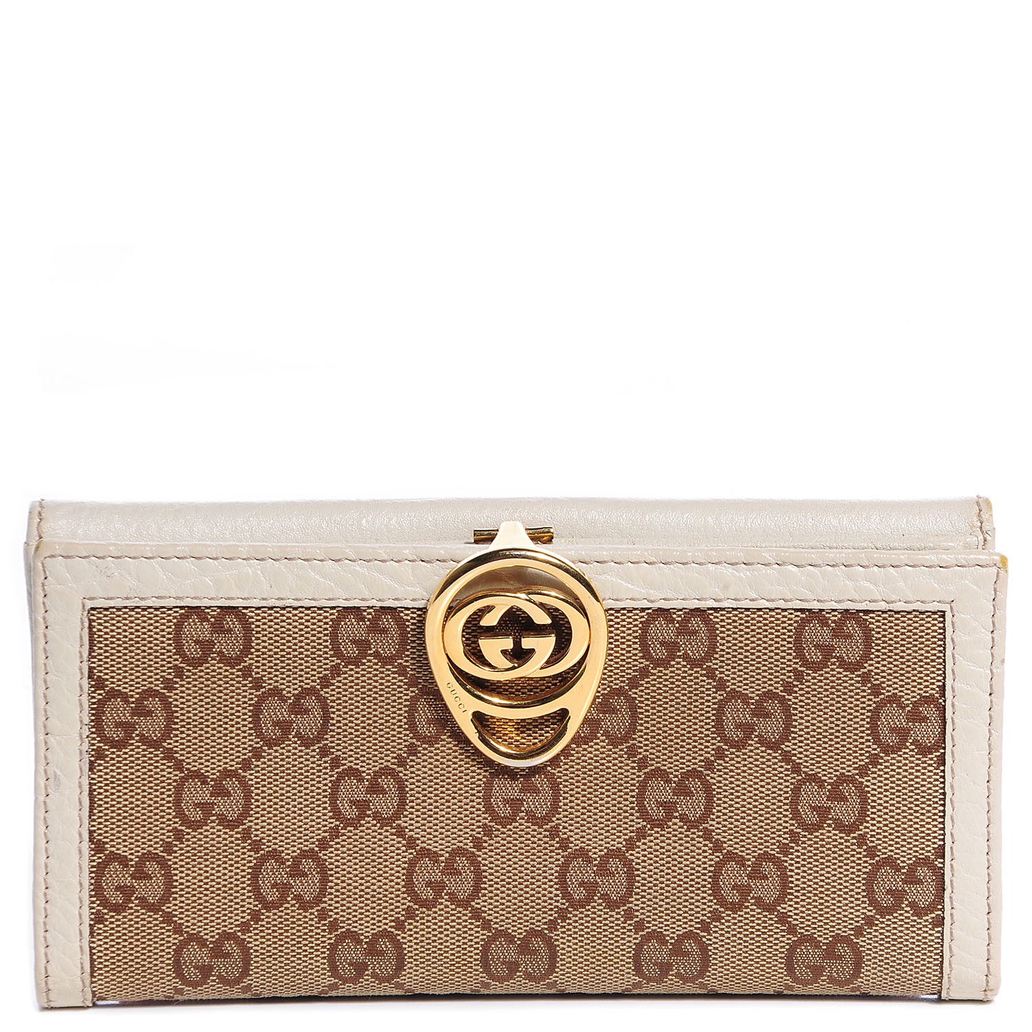 Gucci Monogram Interlocking GG Continental Wallet Off White 1 of 7
