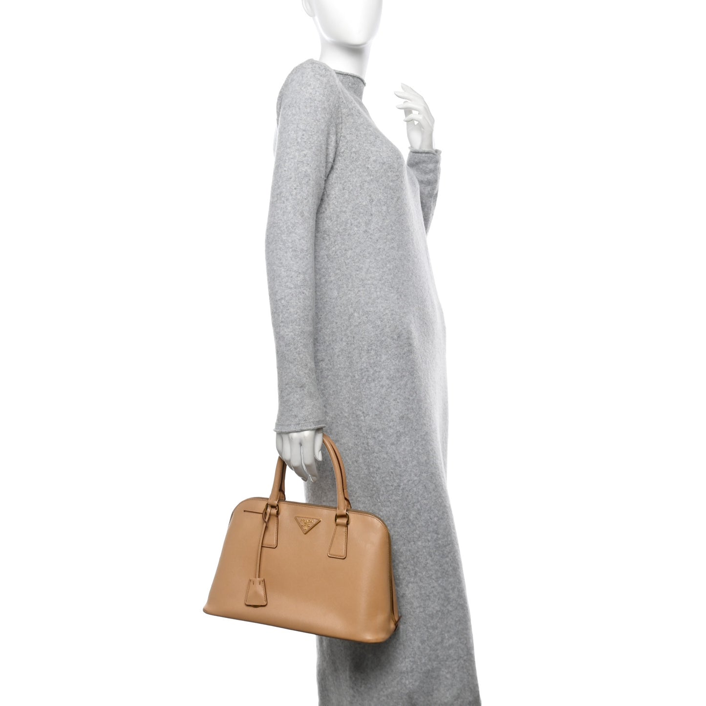 Saffiano Lux Medium Promenade Tote Sabbia